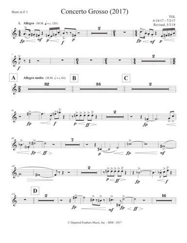 Concerto Grosso (2017) horn in F 1