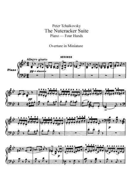 Tchaikowsky from The Nutcracker Suite, for piano duet(1 piano, 4 hands), PT801 (arr. E. Langer)