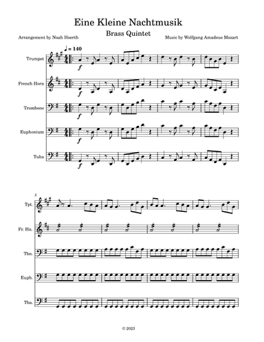 Eine Kleine Nachtmusik (arr. Noah Hoerth)