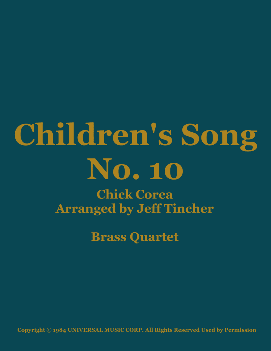 Children's Song No. 10 (arr. Jeff Tincher)