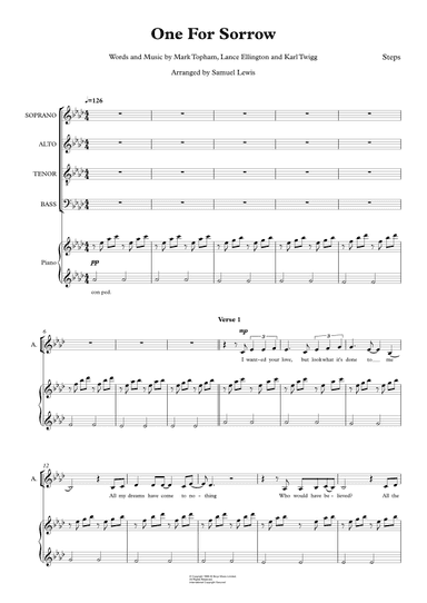 One For Sorrow (arr. Samuel Lewis)