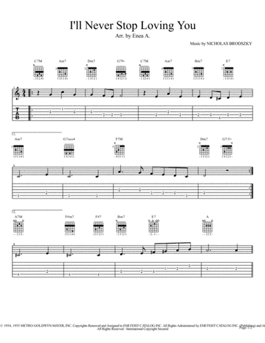 I'll Never Stop Loving You (arr. Enea A.)