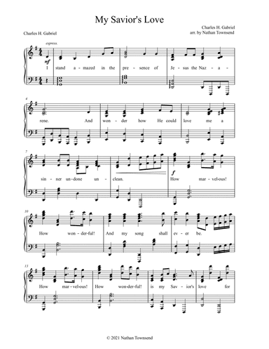 My Savior's Love (arr. Nathan Townsend)