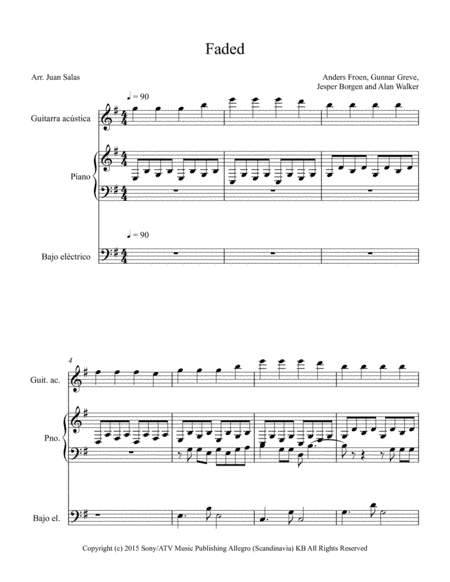 Faded (arr. Juan Salas)
