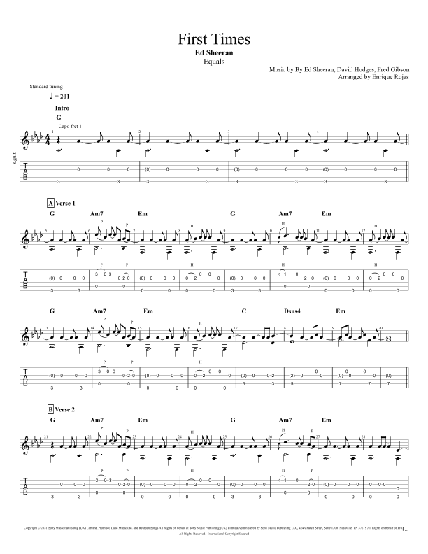 First Times (arr. Enrique Rojas)