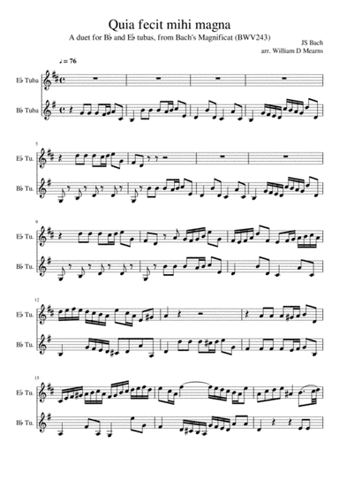 Bach for Two Tubas (arr. William D Mearns)