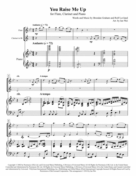 You Raise Me Up (arr. Ian Wei)