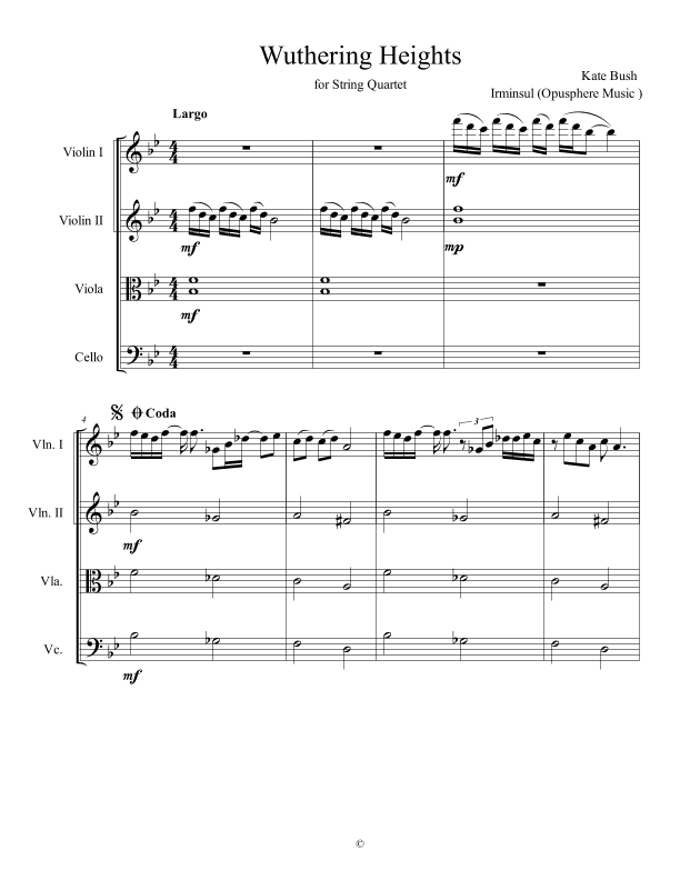 Wuthering Heights (arr. Irminsul (Opusphere Music))