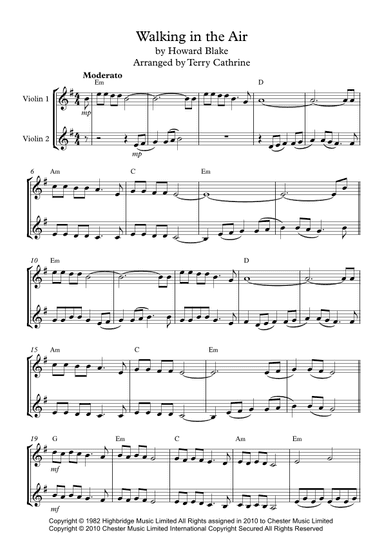 Walking In The Air (arr. Terry Cathrine)