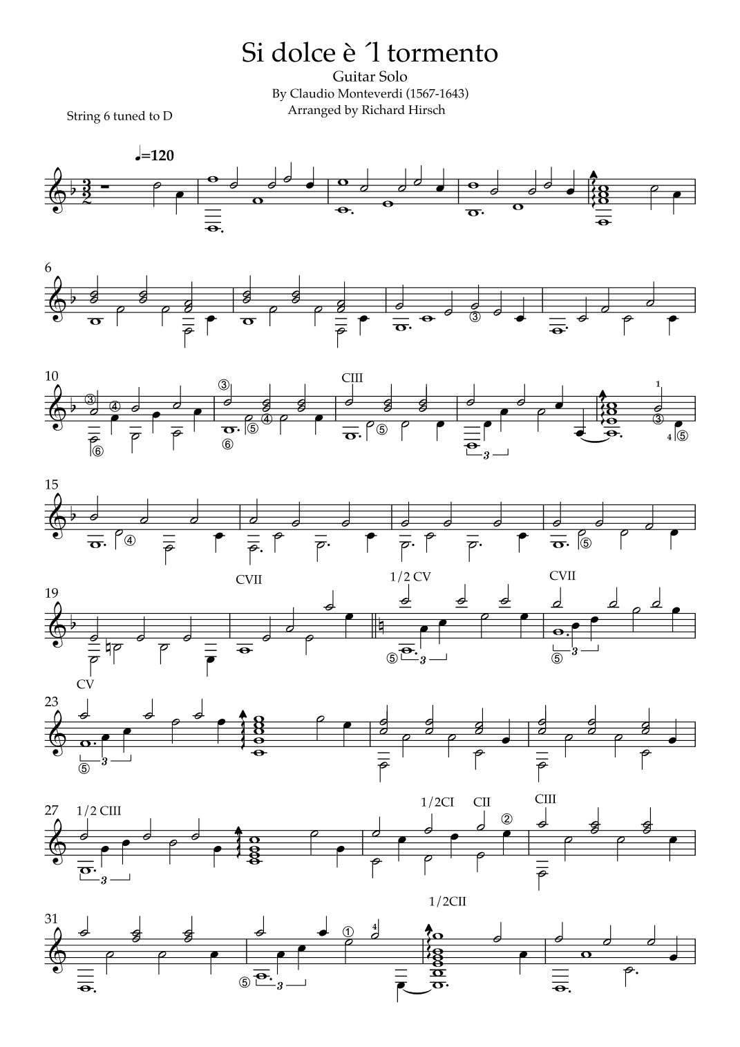 Si Dolce è ´l Tormento (arr. Richard Hirsch)