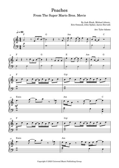 Peaches (arr. Tyler Adams)