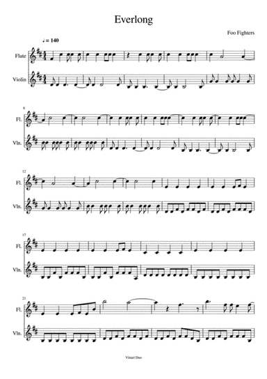 Everlong (arr. Nia Squirrell, Vittari Duo)