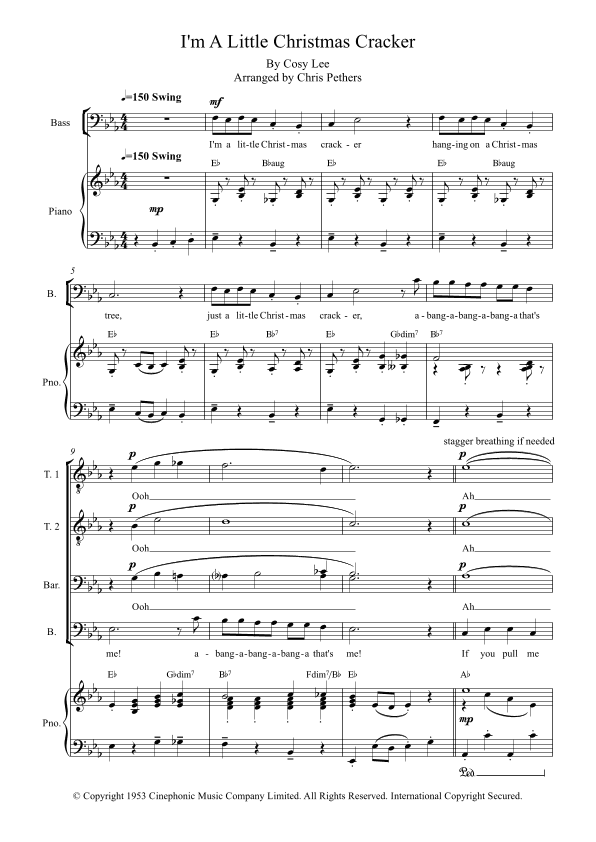 I'm A Little Christmas Cracker (arr. Chris Pethers)