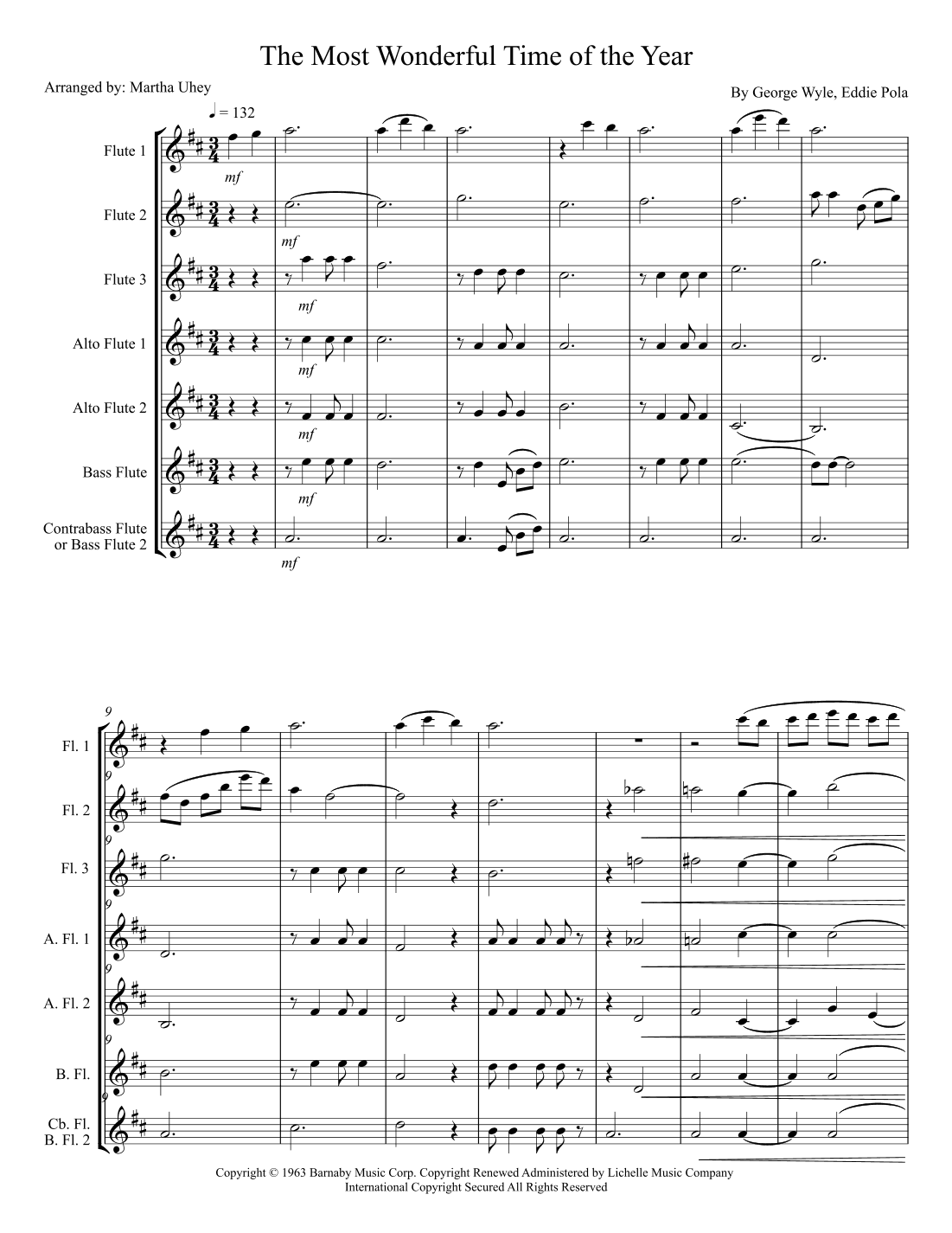 The Most Wonderful Time Of The Year (arr. Martha Uhey)