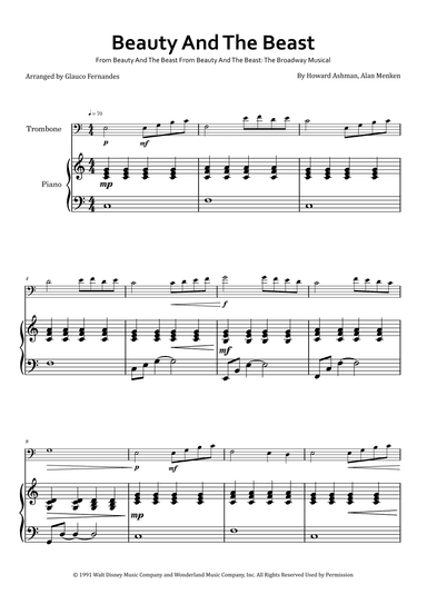 Beauty And The Beast (arr. Glauco Fernandes)