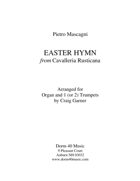 Easter Hymn, from "Cavalleria Rusticana" (for Trumpet(s) and Organ) (arr. Craig Garner)
