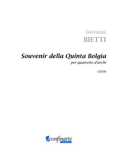 Giovanni Bietti: SOUVENIR DELLA QUINTA BOLGIA (ES-22-036)