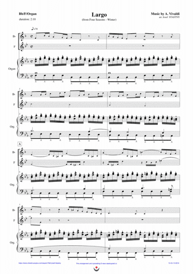 Four Seasons - Winter (Largo) (arr. Josef STASTNY)