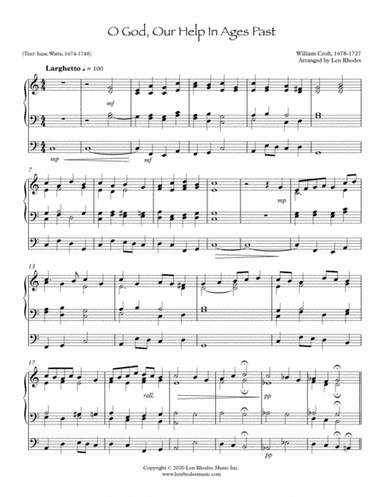O God, Our Help In Ages Past - Organ solo (arr. Len Rhodes)