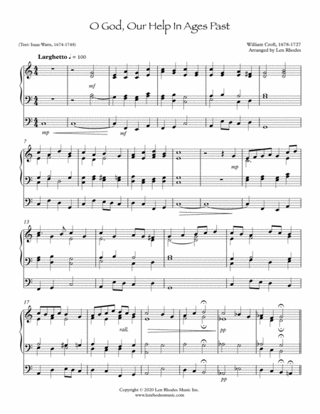 O God, Our Help In Ages Past - Organ solo (arr. Len Rhodes)