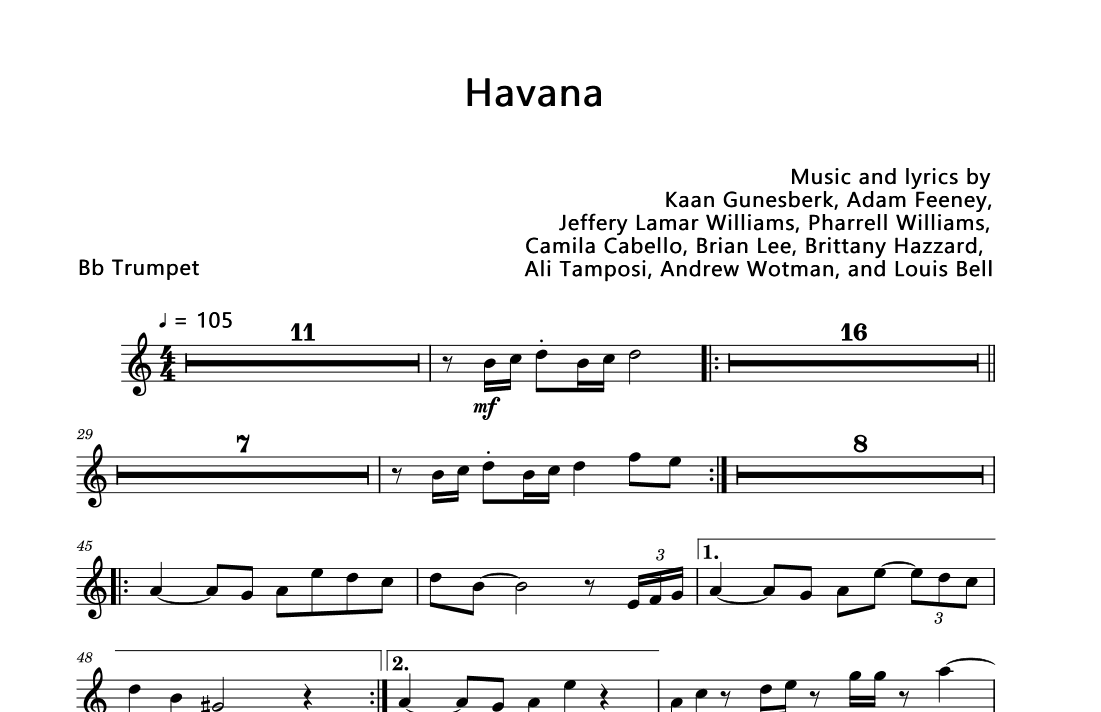 Havana (arr. David Lartey)