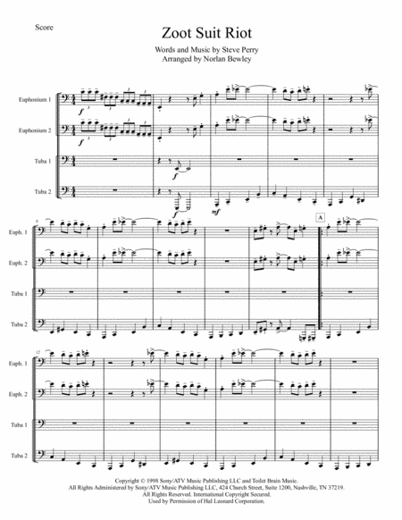 Zoot Suit Riot (arr. Norlan Bewley)