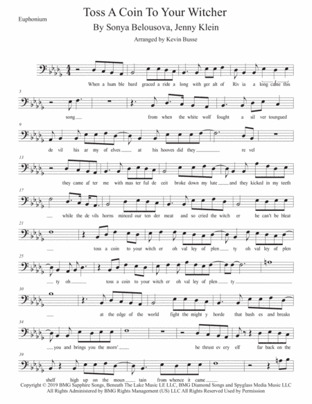 Toss A Coin To Your Witcher (arr. Kevin Busse)