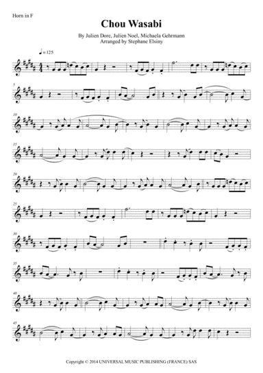 Chou Wasabi (arr. Stephane ELSINY)