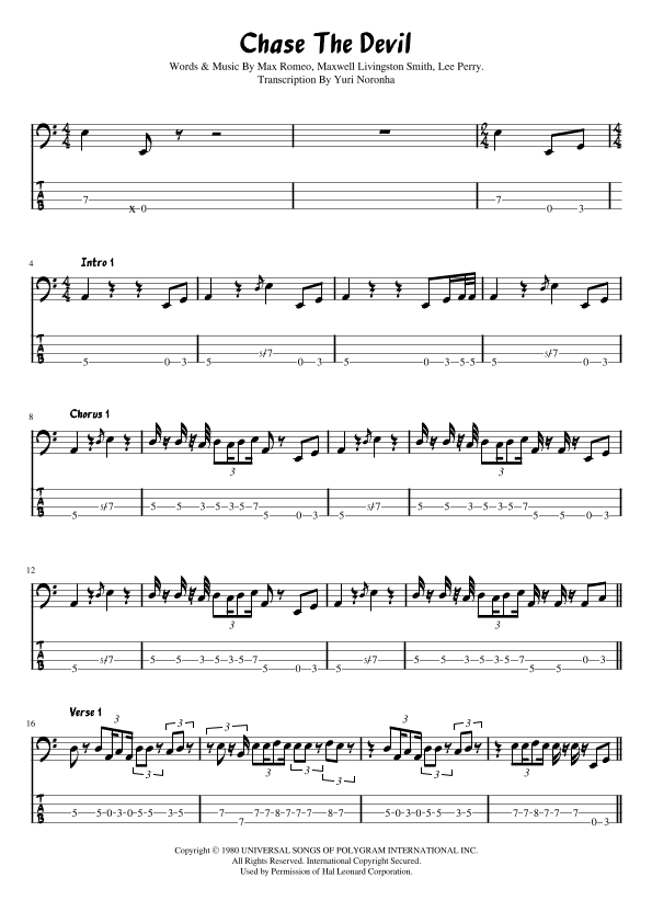 Chase The Devil (arr. Yuri Noronha)