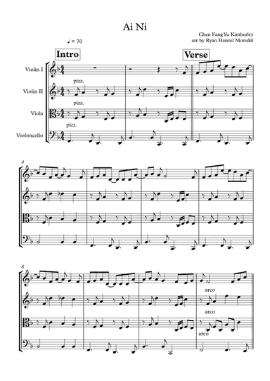 Ai Ni (arr. Ryan Hanzel Monakil)