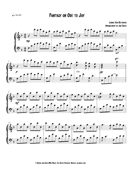 Fantasy on Ode To Joy (arr. Jon Sarta)