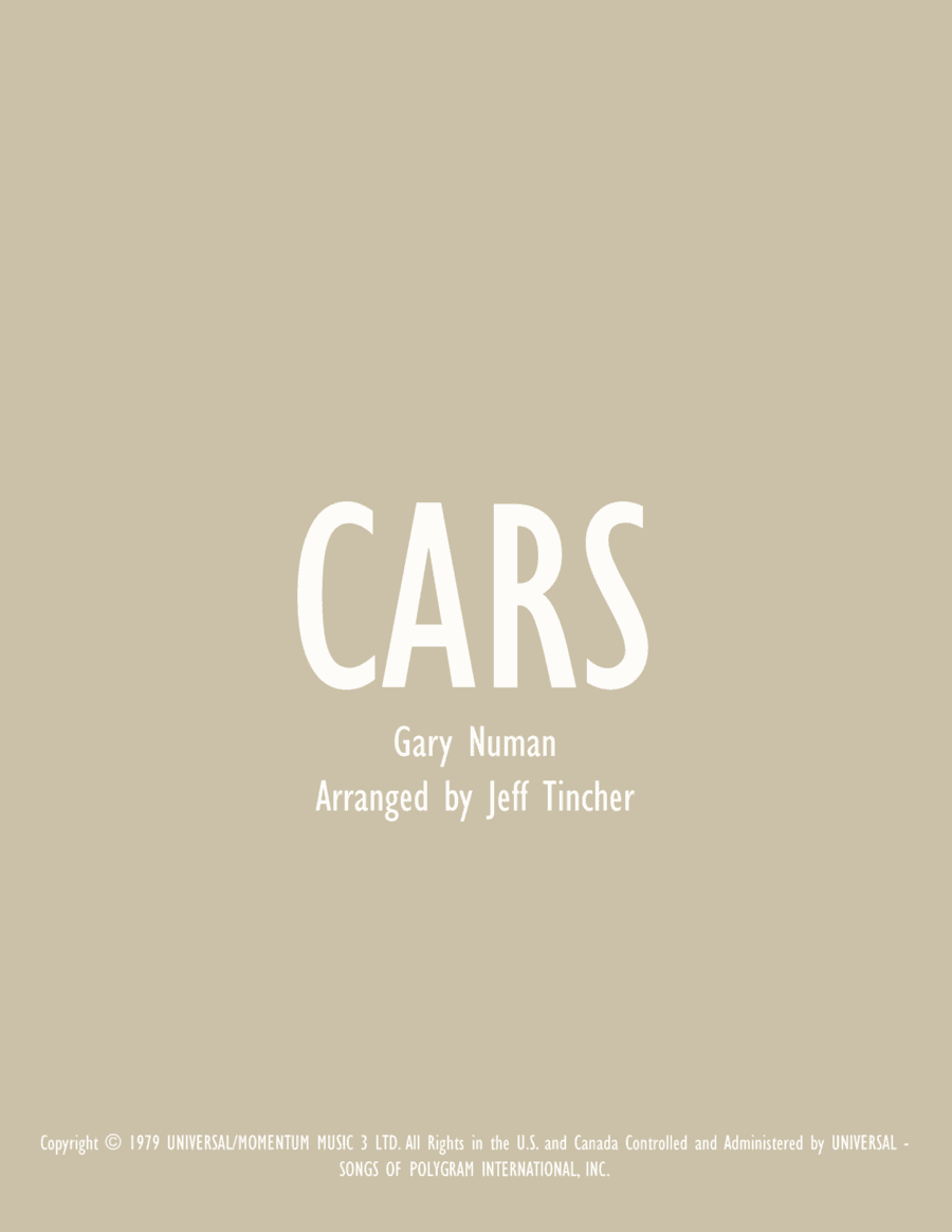 Cars (arr. Jeff Tincher)