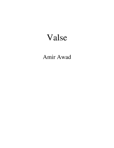 Little modern Valse for Solo Piano