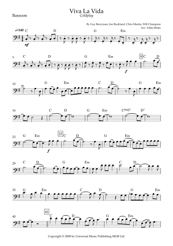 Viva La Vida (arr. Fabio Britto)