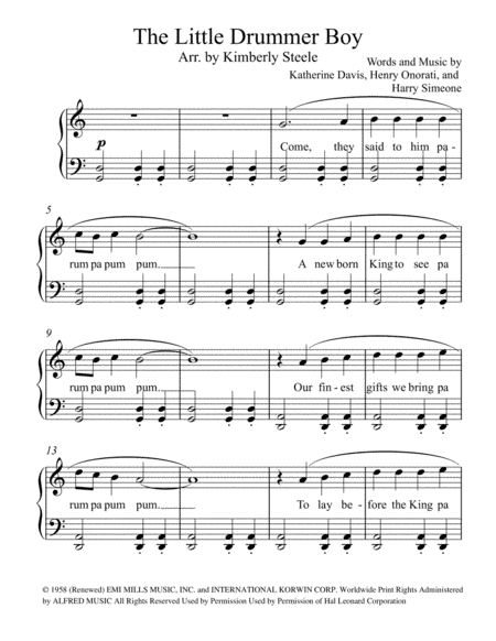 The Little Drummer Boy (arr. Kimberly Steele)