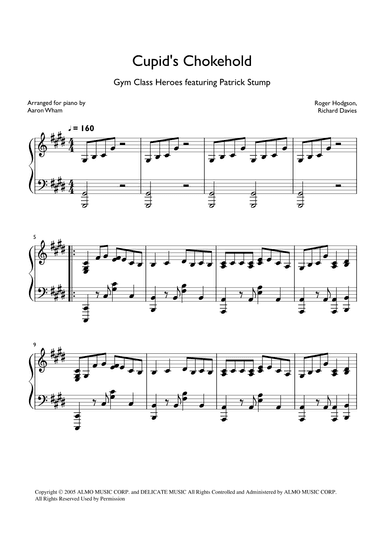 Cupid's Chokehold (arr. Aaron Wham)
