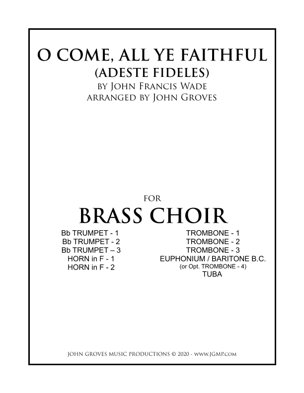 O Come, All Ye Faithful (Adeste Fideles) - Brass Choir (Ensemble) (arr. John Groves)