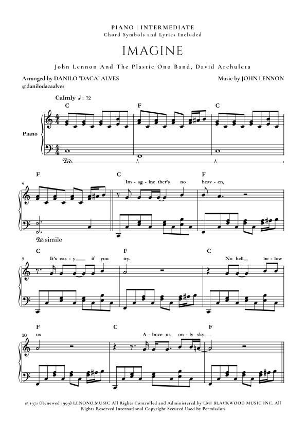 Imagine (arr. Danilo "Daca" Alves)