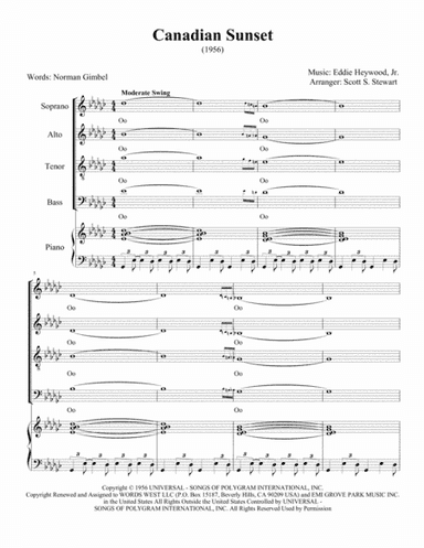 Canadian Sunset (arr. Scott S. Stewart)