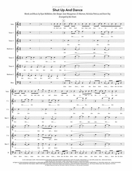 Shut Up And Dance (arr. Ben Bram)