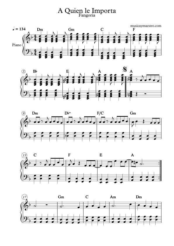 A Quien Le Importa (arr. Carlos López Arregui)