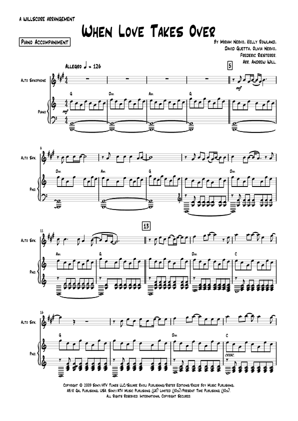 When Love Takes Over (arr. Andrew Will)