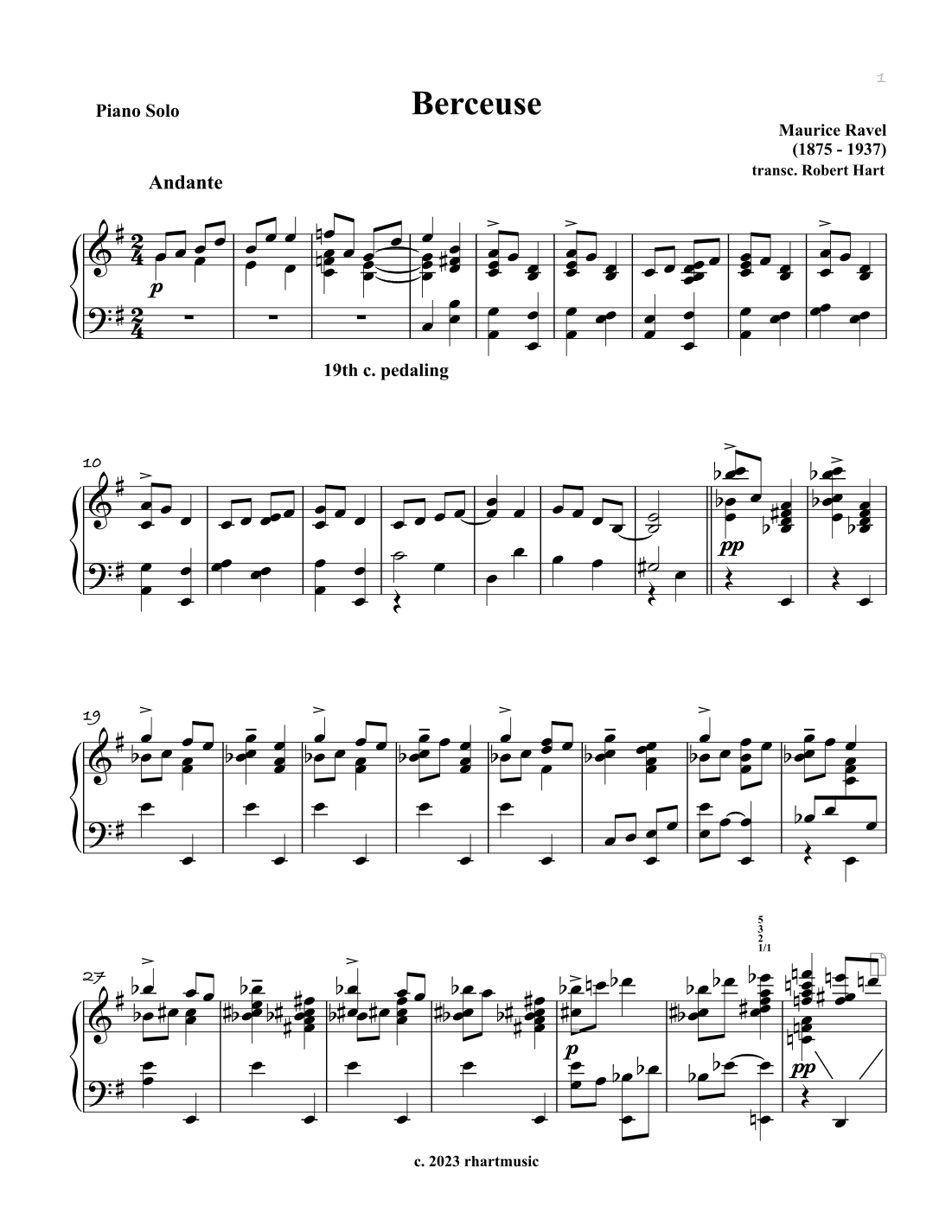 Berceuse (arr. Robert Hart)