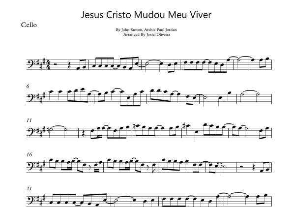Jesus Cristo Mudou Meu Viver (arr. Josiel Oliveira)