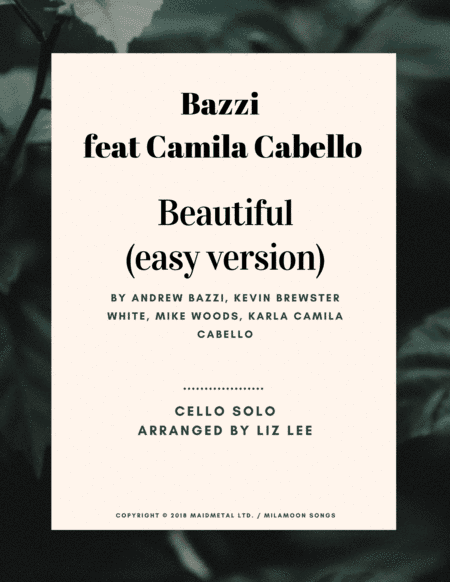 Beautiful (arr. Liz Lee - Cellomoji)