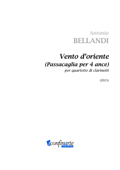 Antonio Bellandi: VENTO D'ORIENTE (ES 905) - Score Only