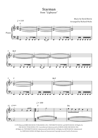 Starman (arr. Richard Nicks)