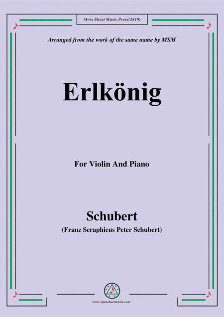 Schubert-Erlkönig,for Violin and Piano (arr. MSM)