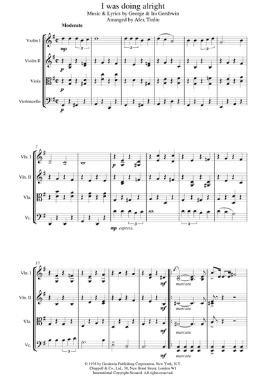 I was doing alright (arr. Alex Tinlin)