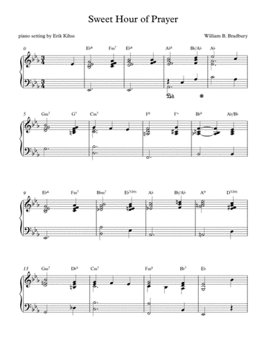 Sweet Hour of Prayer - piano arrangement by Erik Kihss (arr. Erik Kihss)